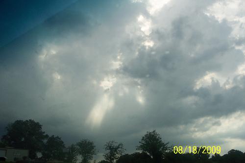 Picture from a road trip - The clouds were certainly threatening, but actually, it turned out to be a nice day.