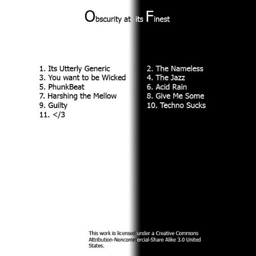 Back Cover - this is the back cover to the album