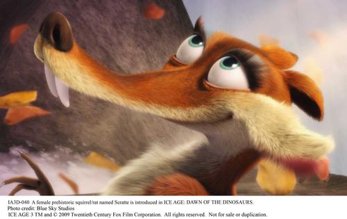 Ice age 3 - the dawn of dinosaures - our little friend found himself a girlfriend.Or not...