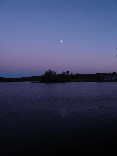 The Moon - the moon at dusk.