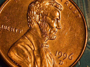 Penny - Aclose up view of what most of us are earning online, a shiny penny.