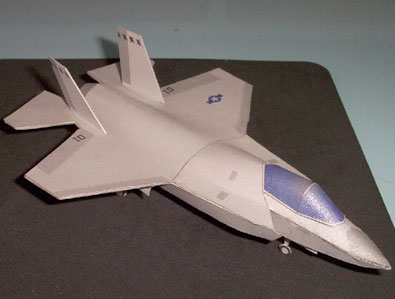 paper airplane - this is a picture of a paper model i designed. it is a model of the Loheed x-35 joint strike fighter