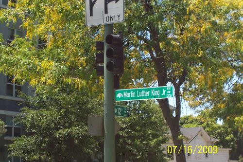 Street sign  - Martin Luther King street sign in Oakland