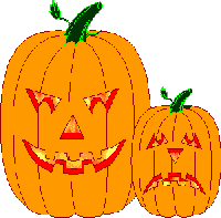 2 pumpkins - Picture of 2 Halloween pumpkins.
