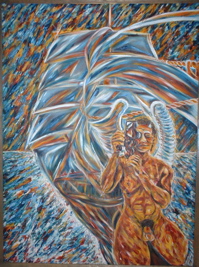 Intrepid - Intrepid oil on masonite painting 26'X 32'