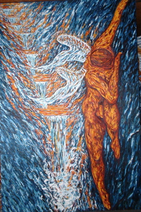 Seven Heavens of Buddha - Seven heavens of Buddha oil on canvas 4'X6'