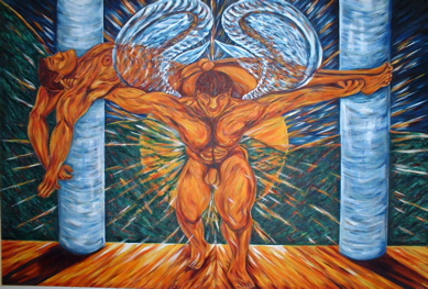 Temple of Apollo - Temple of Apollo oil on canvas 36' X48'