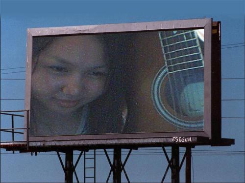 my and my guitar - I treasure my guitar so I`d made a pic with my guitar and me.