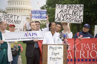 Doctors Against Obamacare - Many doctors are against Obamacare. Here are some at a rally.