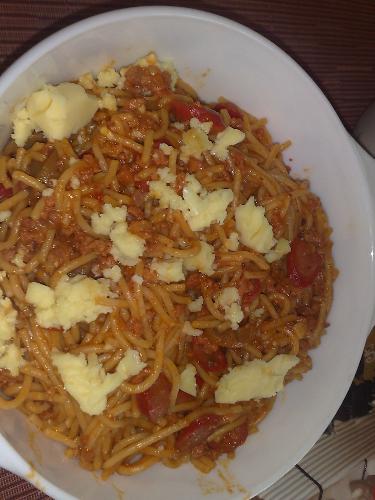 eating food - spaghetti