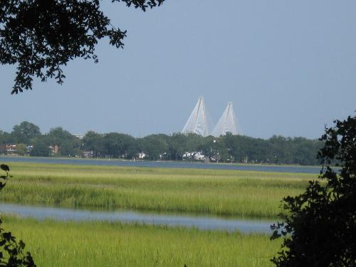 The New Ravenel Bridge - The Ravenel Bridge replaced the old Cooper River Bridge. This connects Charleston to Mount Pleasant.