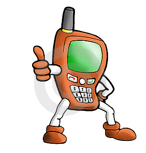 cartoon cell phone - That cartoon is second choice for your blog illustration