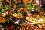 health - various types of fruits in the market