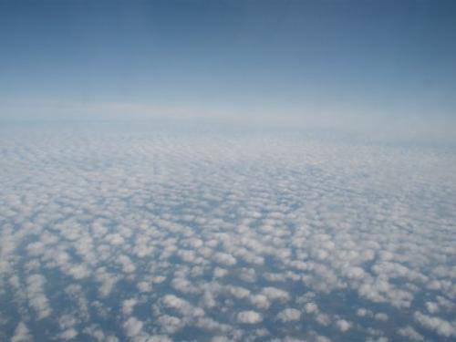 Clouds from my seat! - Here's a picture from out the window - of clouds.. From a plane ride from Minneapolis to Chicago. A magnificent sight!