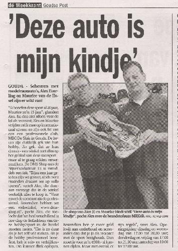 DMS Gouda - Krantenartikel van DMS Gouda. De RC winkel van Gouda.