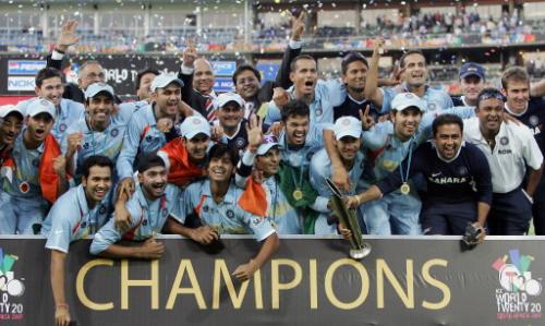 Champion India - India winning cup and celebrations later on.