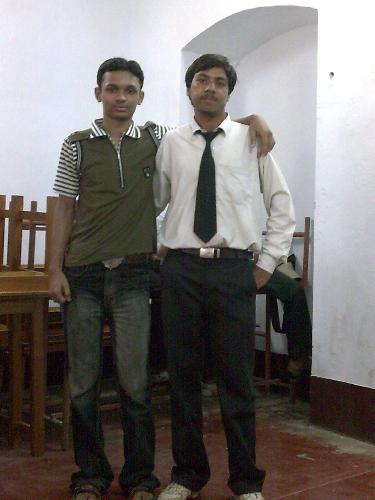 College Picture - I am on the left with my friend.