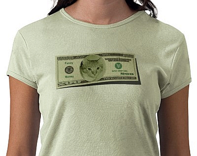 new style money - funny money printed on tshirt