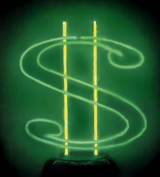 money - a big S of dollars