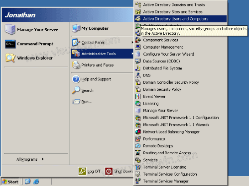 windows - showing menu
