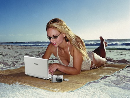 Beautiful Girl with Laptop - Beautiful girl surfing internet
