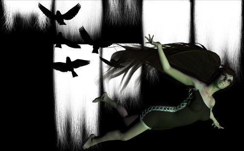 Falling - Set up and rendered in DAZ 3D 2.