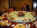 chinese foods - A round table chinese food.