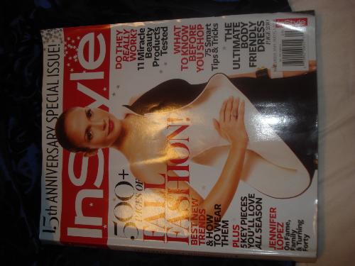 Magazine - This is my new favorite magazine. I really like this one it has everything i could want in a magazine, fashion, style, beauty and shopping. I love being in style but i like my own stye and i love to shop. and i love beauty and the new trends. although my stly is more edgy but i can look though this for ideas and i can read about other celebrities at the same time.