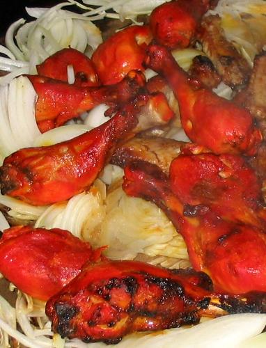 Chicken just out of tandoor - probably best way to eat it
