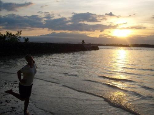 me on a beautiful sunsett - this was taken on our class outing just before we went home. ^^