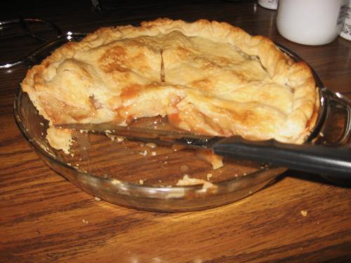Tasty - My homemade apple pie made with my homegrown apples.