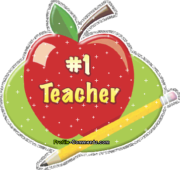 An apple for teachers - An apple with a written detail about the number 1 teacher in it