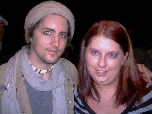 Mat Devine with myself - The first picture ever of me with a semi-star....just ignore the me part and focus on pretty Mat.