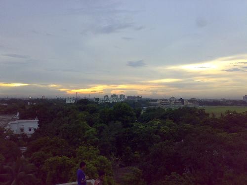 india - india, kolkata, sunset view