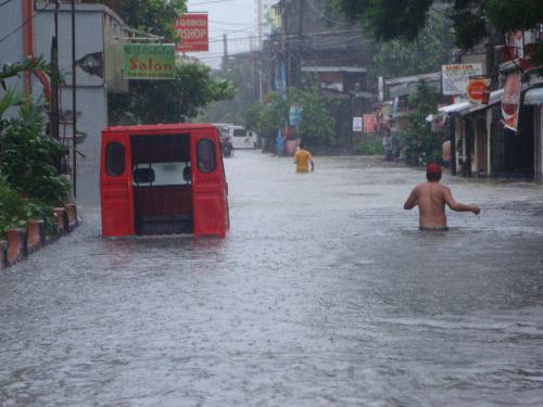 typhoon ondoy - flooded areas in Manila caused by typhoon ondoy