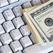 online money making sites - relation between dollars and keyboard of a computer.computer also loves dollars