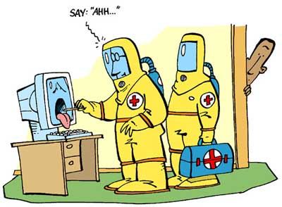 Computer Virus - computer infected with virus