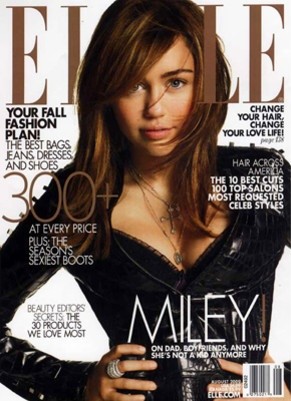 Miley on ELLE - Miley cyrus become cover of ELLE Magazine