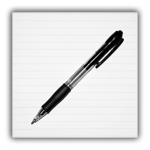 Ballpoint pen - Picture of a Pilot Super Grip (M) ballpoint pen on a piece of paper. Picture taken by myself.