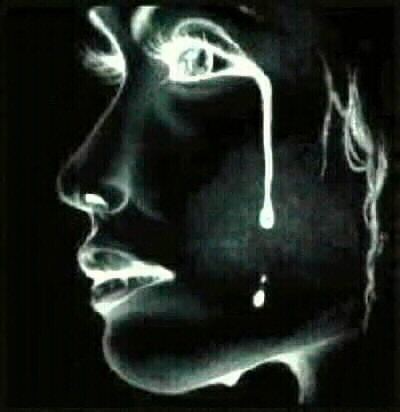 Tears - When a person become sad he or she cries. Tears come out from his/her eyes. It's the outburst of emotion of that person .