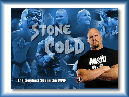 Stone cold - Stone Cold(Steve Austin).He is a great WWE player.I like him wrestling.
