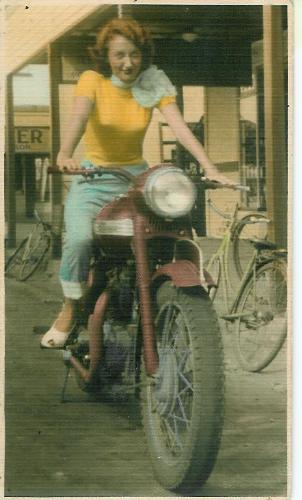On my bike - Me on my 500 Speed Twin Triumph about 1956