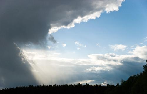 Light and Darkness - Another picture capturing the sun tearing through the clouds.