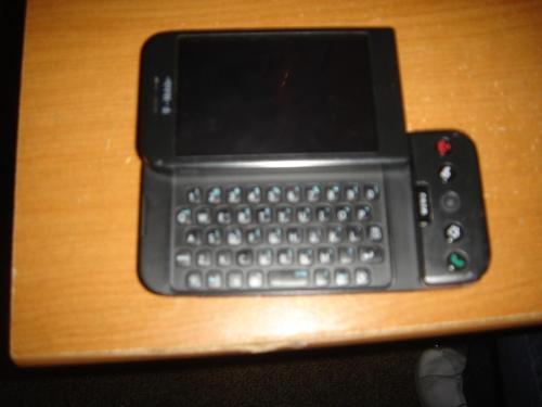 Tmobile G1 By Google - This is the Tmobile black G1 made by Google. Handheld android phone :)