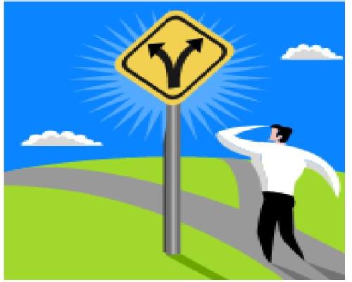 decision - Photo shows being in a crossroad, and trying to make up on'e mind.