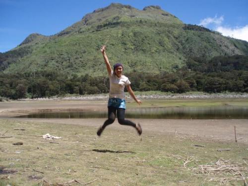 the country's highest mountain! - this was taken last april 2008 on Mt. Apo. really had great, wild fun up there! the climb was tiring that i almost gave up but when we reached the peak, i felt a new burst of energy upon seeing the view. breathtaking!