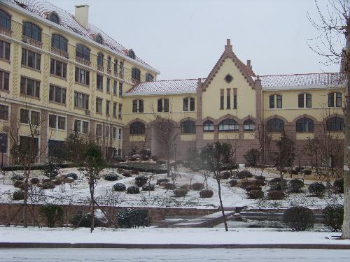 landscapes of my campus - the building of my campus is gothic building.my college is built by German when they occupy QING DAO.