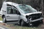 Not the real photo - wrecked van, somewhat similar to the van outcome 