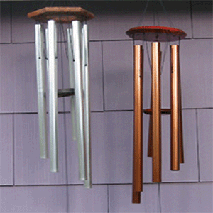 wind chimes  - Depends on if I have a headache or one coming then it annoys me to no end. Otherwise it makes me feel happy!!
