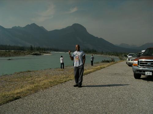 Me @ Jasper National Park - This is God&#039;s country!
All the woods, the rsuhing waters, the mountains , the trees and everything in it is GOD&#039;S AWESOME WONDER!
He created it for His show of power, strength and might.
The bounty of goodness that he shows to the creatures of the Earth are a wonder!
When was the lasrt you saw a wild goat having to report to a job?
Does not the Lord provide for them?
Why would He then, not provide for the people He loves?
Think about that!